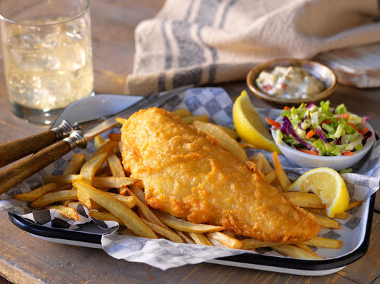 Brewer's Choice Battered Haddock Skinless Fillets Approx Msc 20 Pound Each - 1 Per Case.