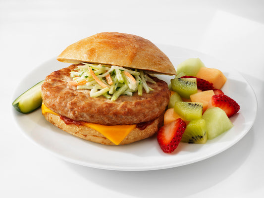 Savory White Turkey Burger 5.33 Ounce Size - 30 Per Case.