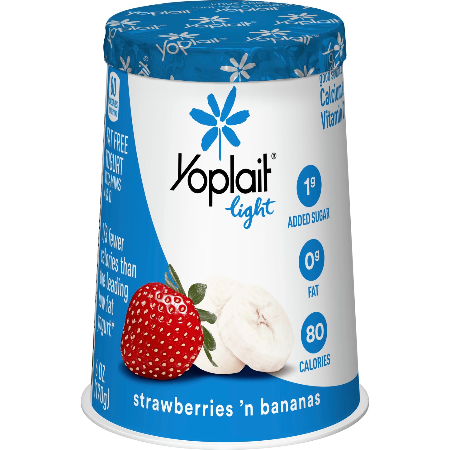 Yoplait® Light Yogurt Single Serve Cup Strawberry Banana 6 Ounce Size - 12 Per Case.