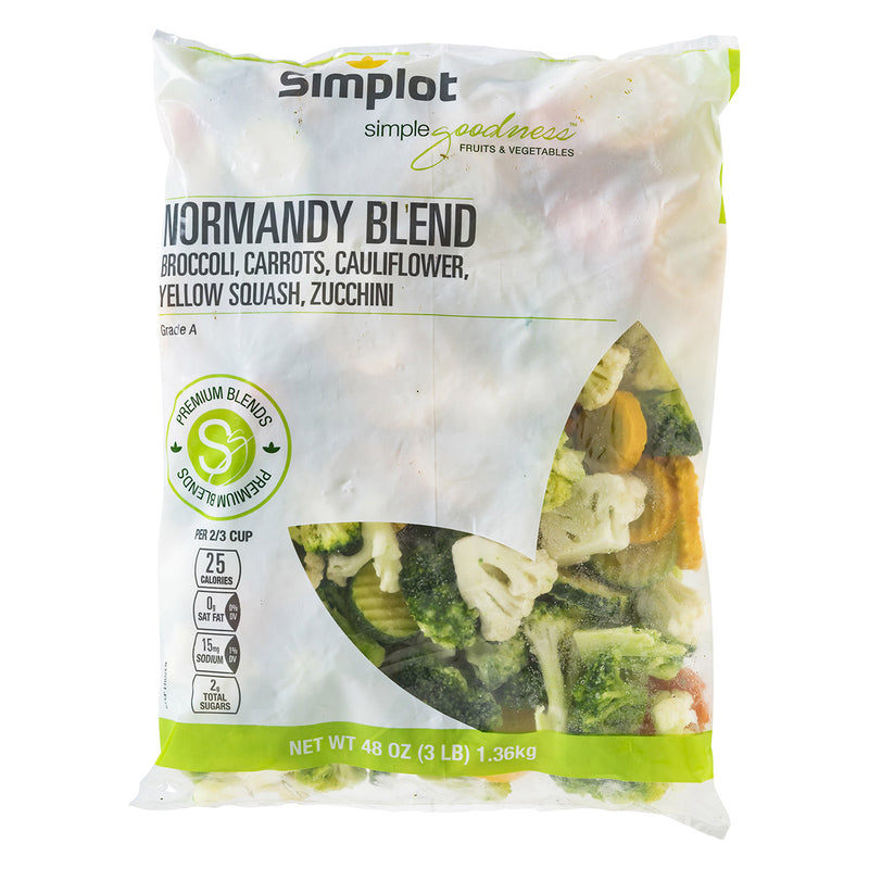 Simplot Simple Goodness Classic Vegetables Normandy Vegetable Blend 3 Pound Each - 8 Per Case.