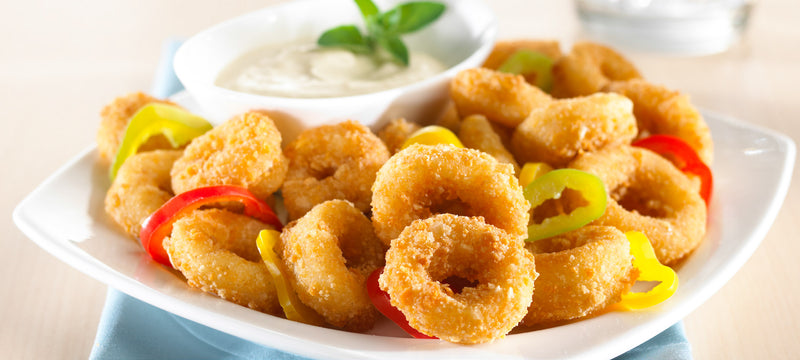 Mrsf Breaded Calamari Rings 2.5 Pound Each - 4 Per Case.