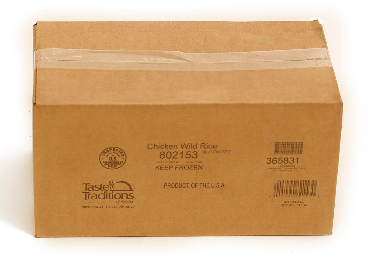 Chicken W Wild Rice Retail Pack 3 Pound Each - 6 Per Case.
