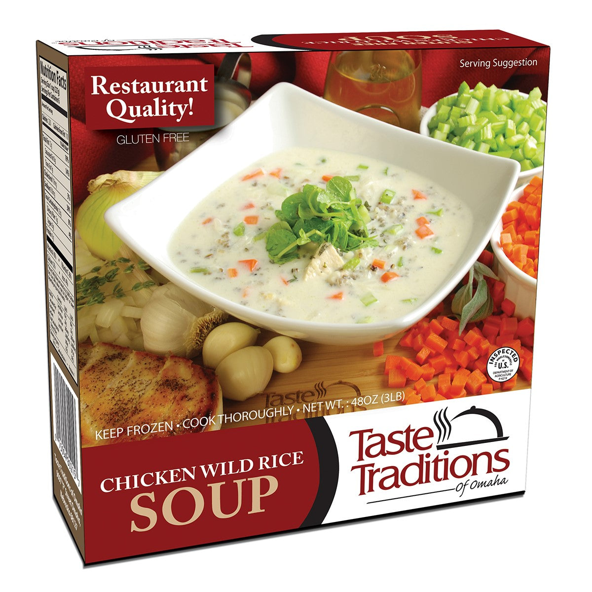 Chicken W Wild Rice Retail Pack 3 Pound Each - 6 Per Case.