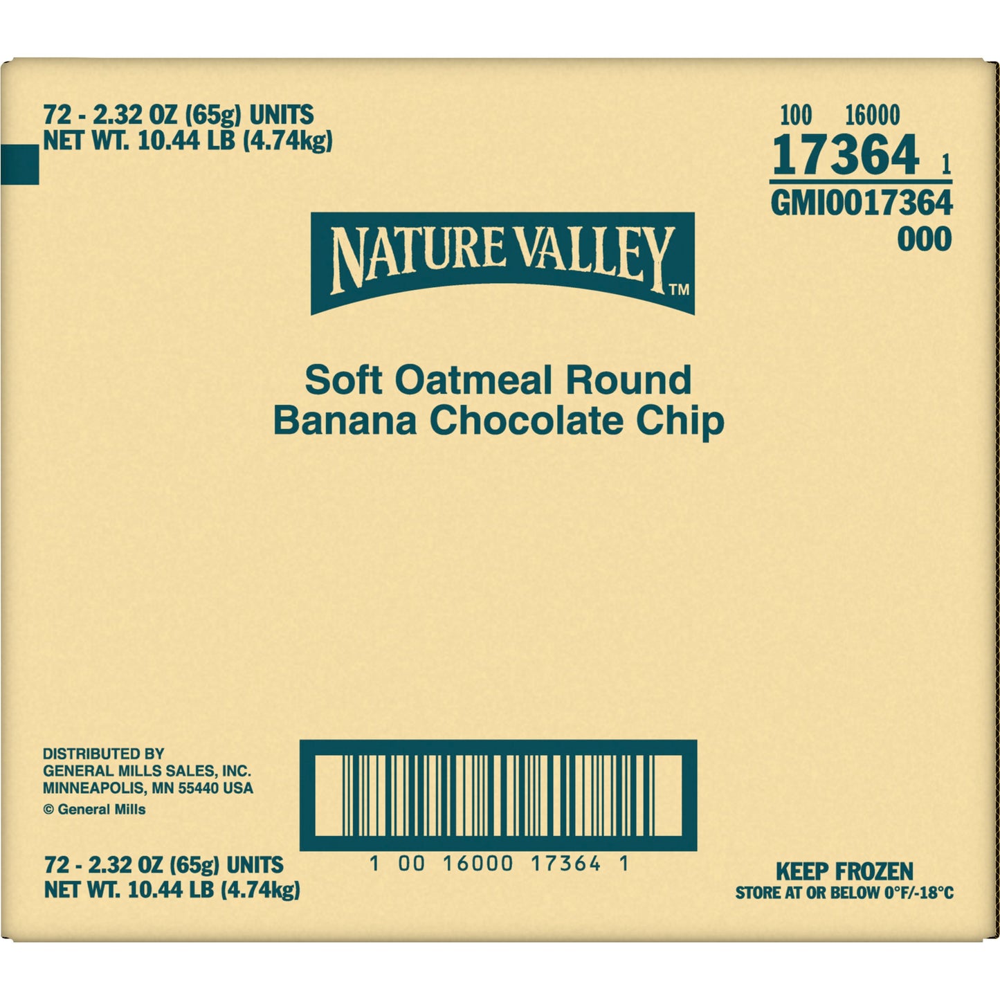 Nature Valley™ Oatmeal Round Banana Chocolate Chip 2.32 Ounce Size - 72 Per Case.