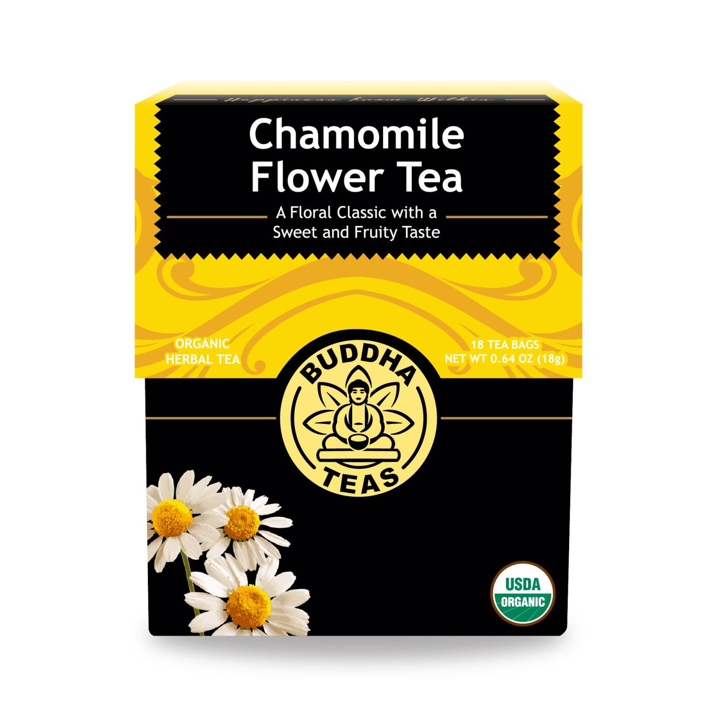 Buddha Teas - Organic Tea - Chamomile - Case of 6 - 18 Count