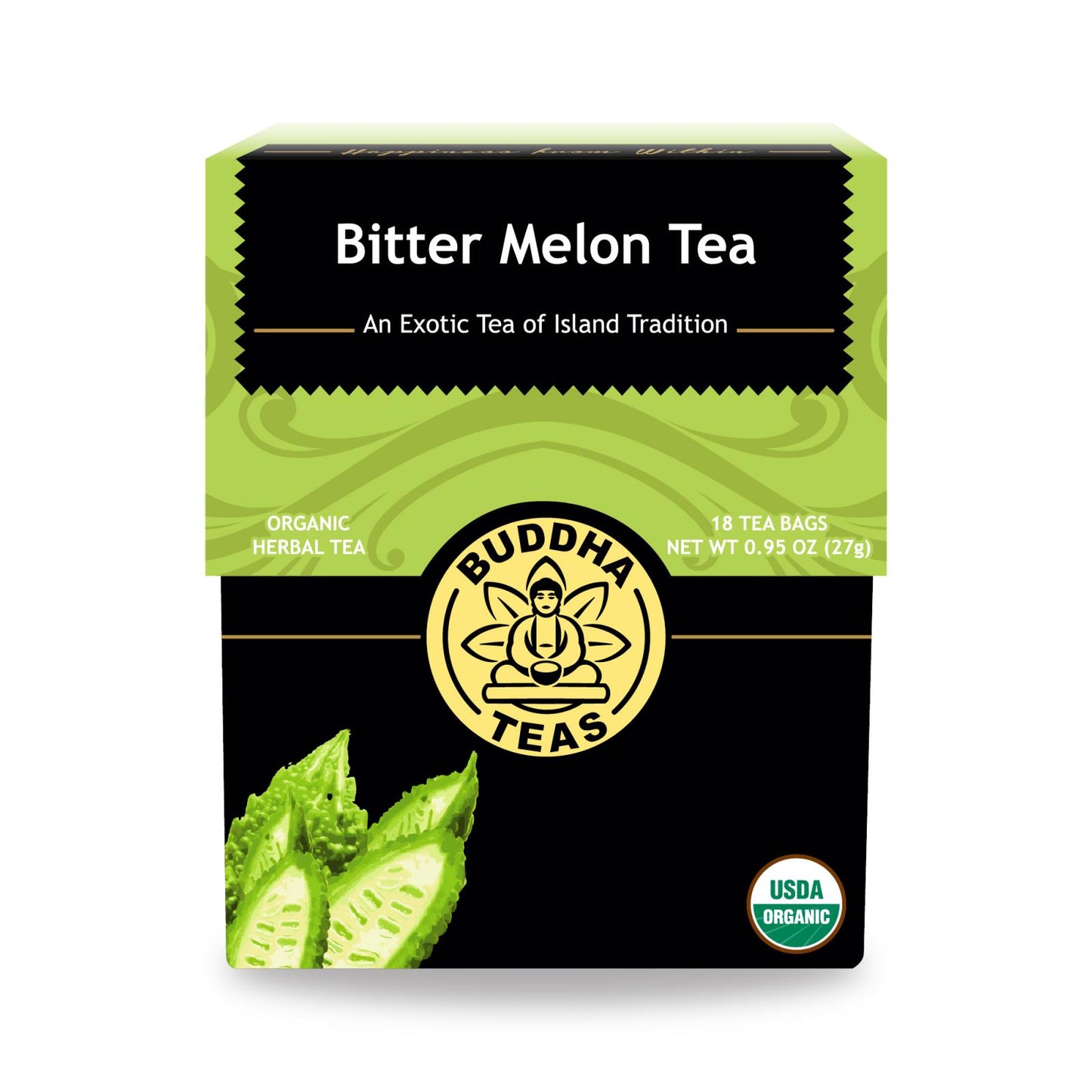 Buddha Teas - Organic Tea - Bitter Melon - Case of 6 - 18 Count