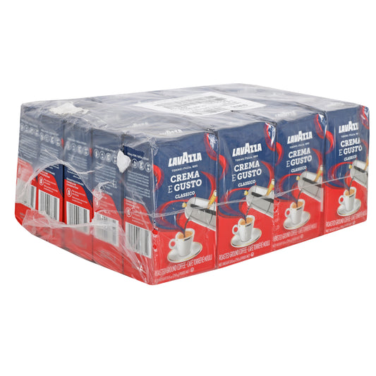 Lavazza Coffee Ground Crema E Gusto 8.8 Ounce Size - 20 Per Case.