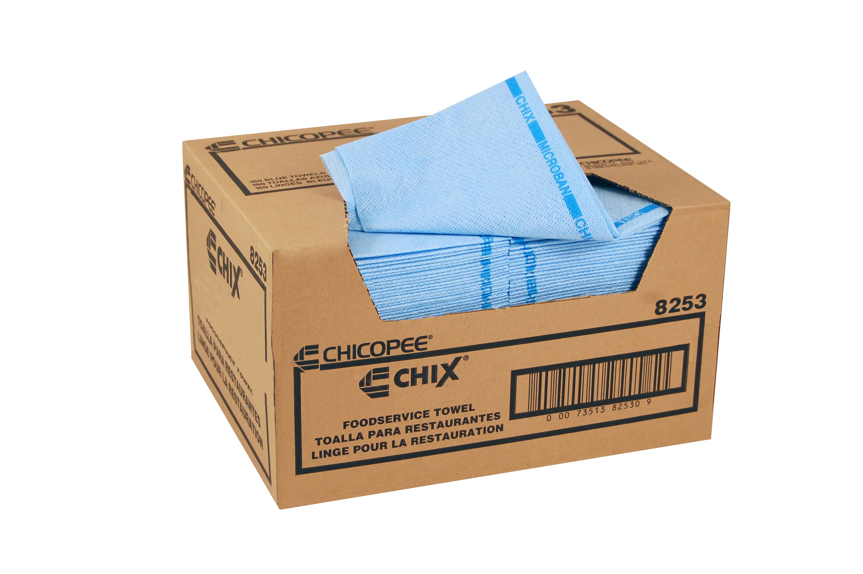 Chix Foodservice W Microban Medium Duty Blue 3"x1" 1 Count Packs - 150 Per Case.
