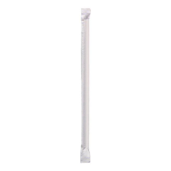 Drinking Straw White Paper Compostablewrapped Bulk 3200 Each - 1 Per Case.