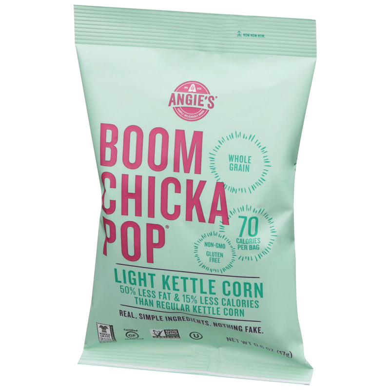 Angie's Boomchickapop Light Kettle Corn Popcorn 0.6 Ounce Size - 60 Per Case.