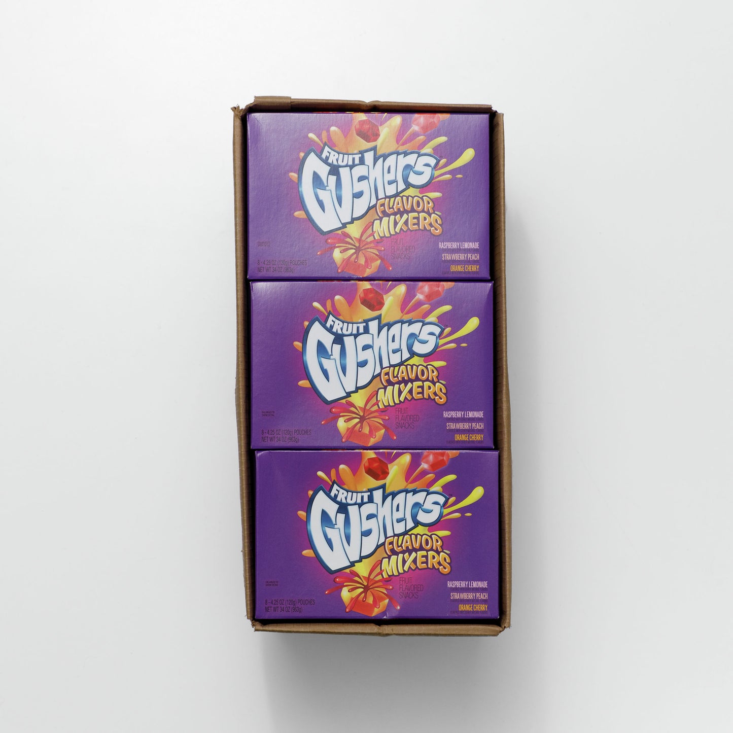 Fruit Gushers™ Gluten Free Fruit Snacks Flavor Mixers 34 Ounce Size - 6 Per Case.