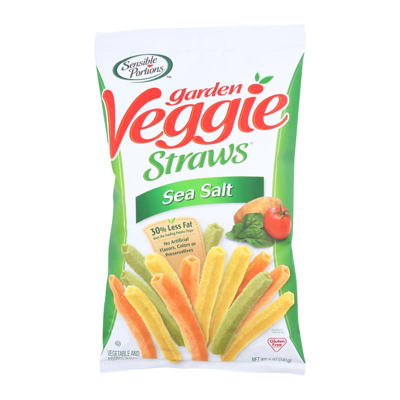 Sensible Portions Garden Veggie Straws - Sea Salt - Case of 12 - 5 Ounce.