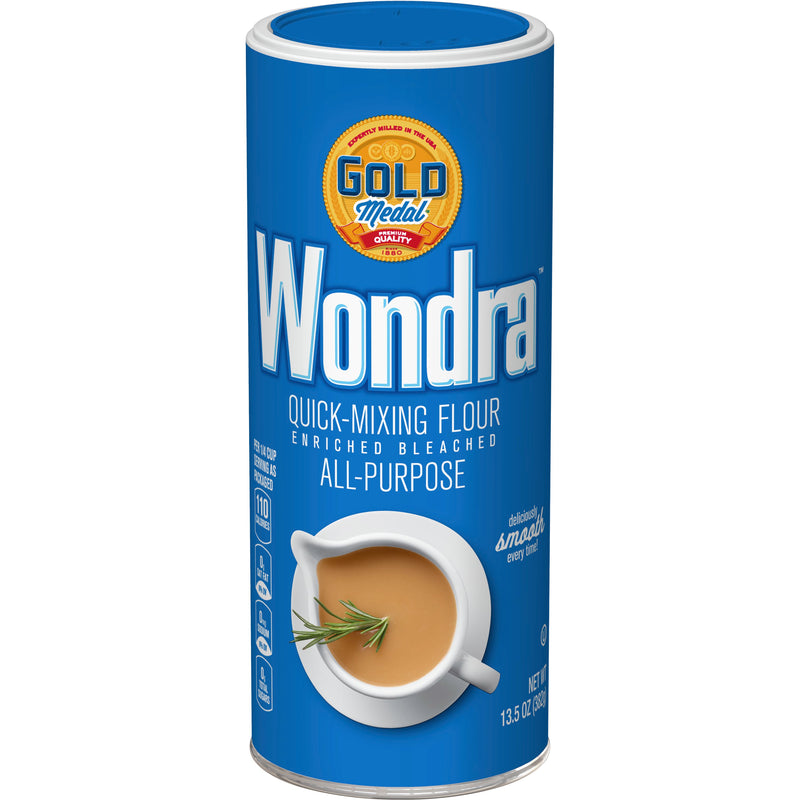 Gold Medal™ Wondra™ Flour All Purpose Quick Mixing Enriched Bleached 13.5 Ounce Size - 6 Per Case.