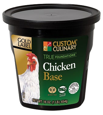 Base Chicken No Msg Added Gluten Free Clean Label 1 Pound Each - 6 Per Case.