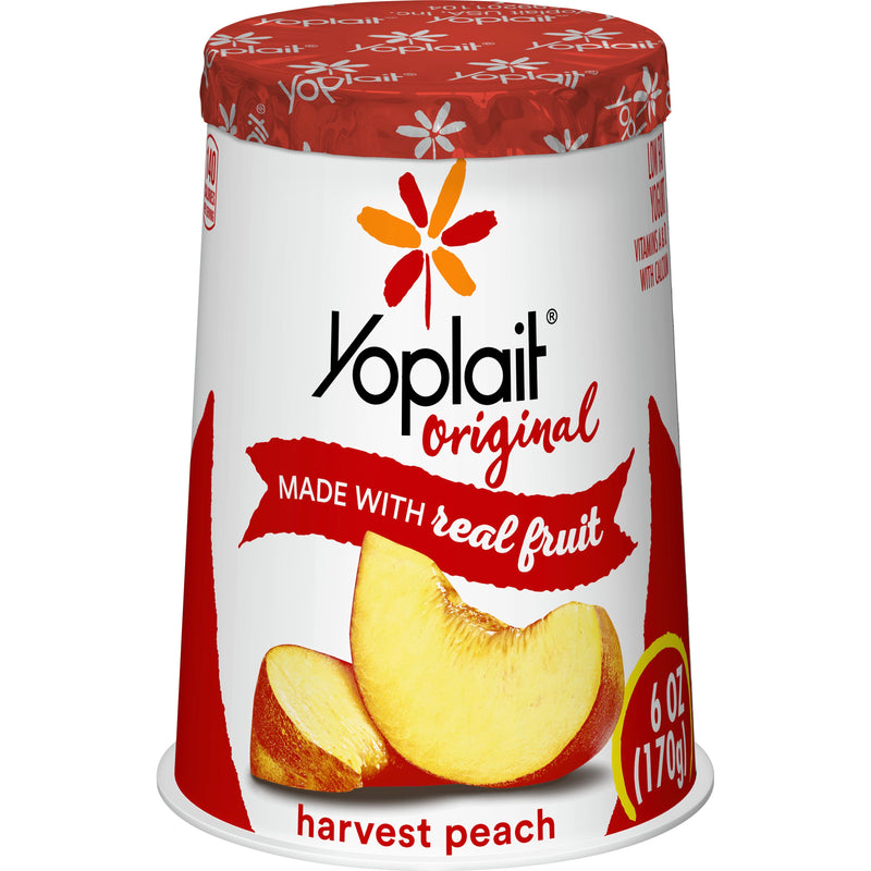 Yoplait® Original Yogurt Single Serve Cup Harvest Peach 6 Ounce Size - 12 Per Case.