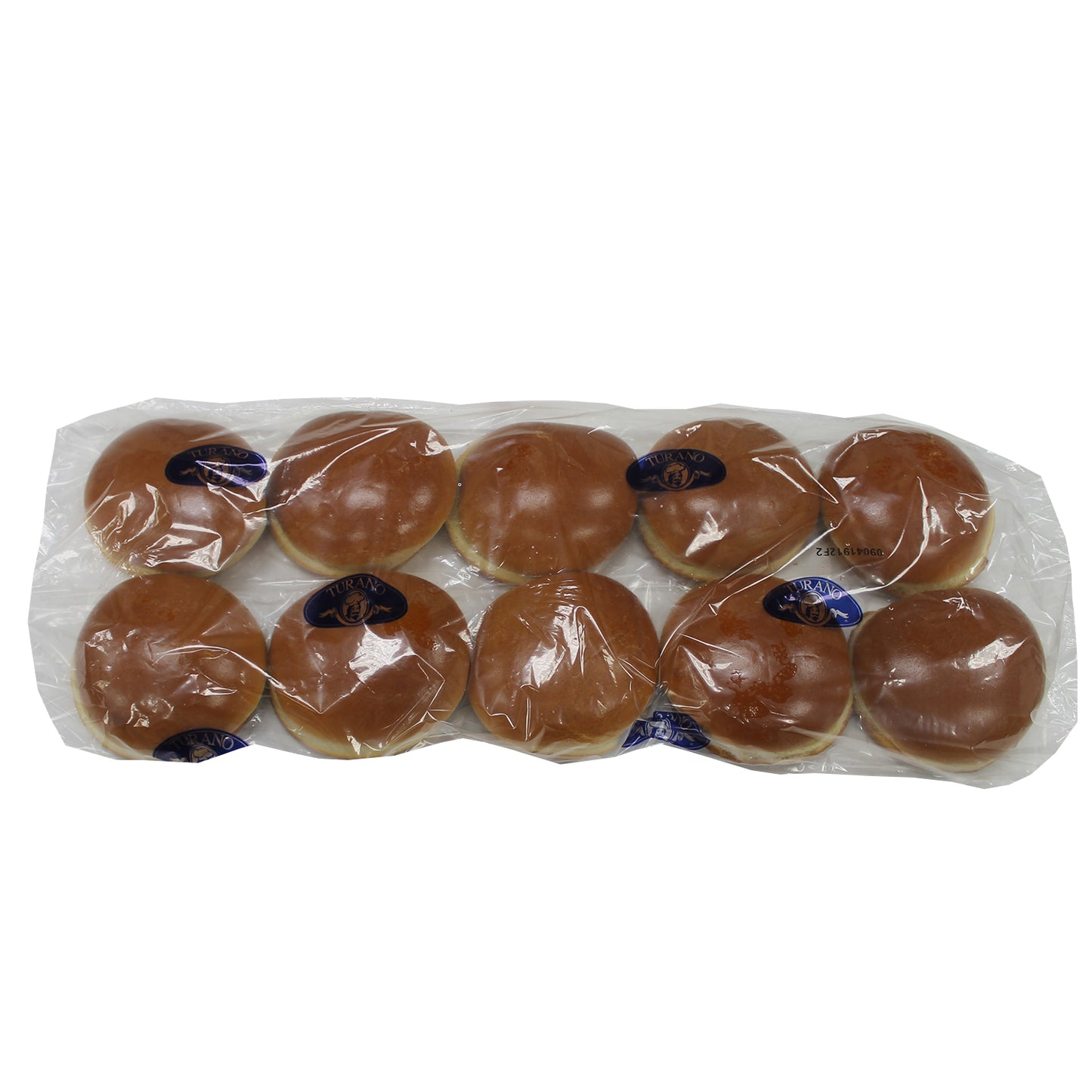 5" Brioche Bun Sliced 10 Count Packs - 8 Per Case.