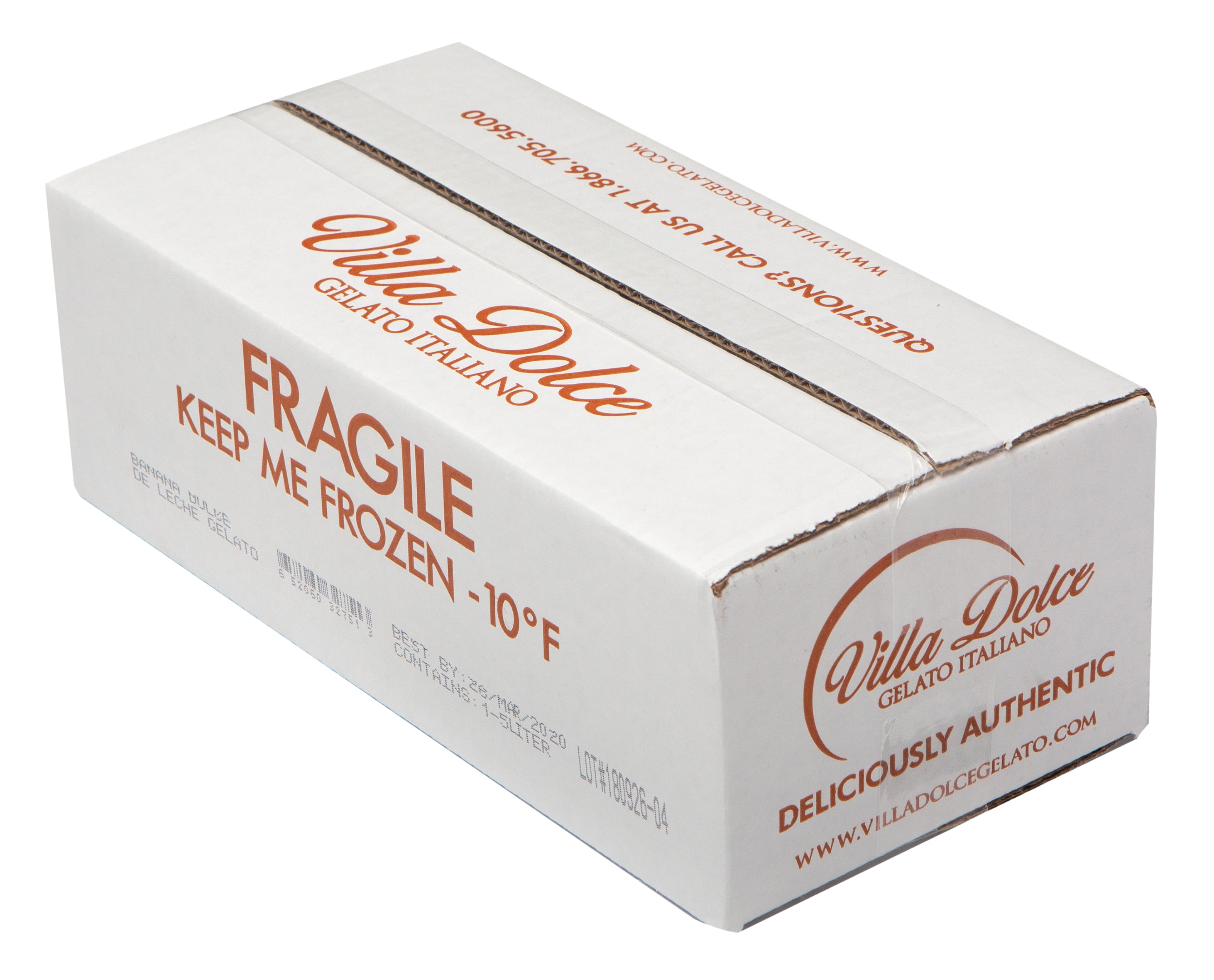 Villa Dolce Roasted Banana Gelato 5 Liter - 1 Per Case.