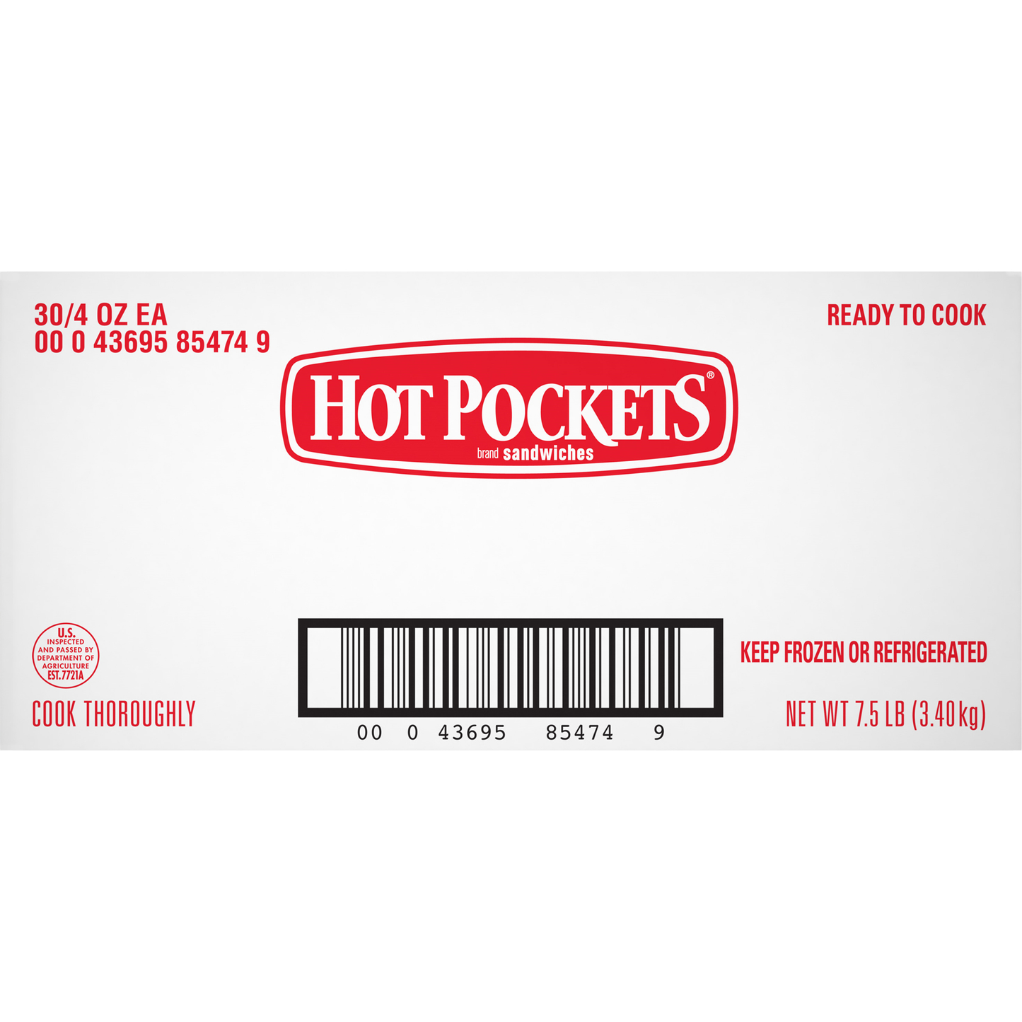 Hot Pockets Philly Steak And Cheese 4 Ounce Size - 30 Per Case.