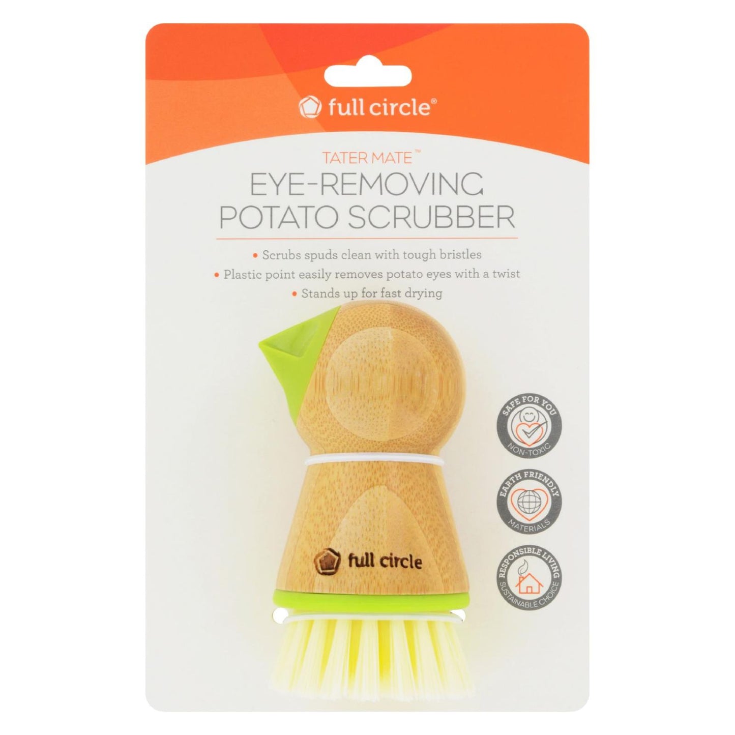 Full Circle Home Tater Mate Potato Brush with Eye Remover - Case of 6