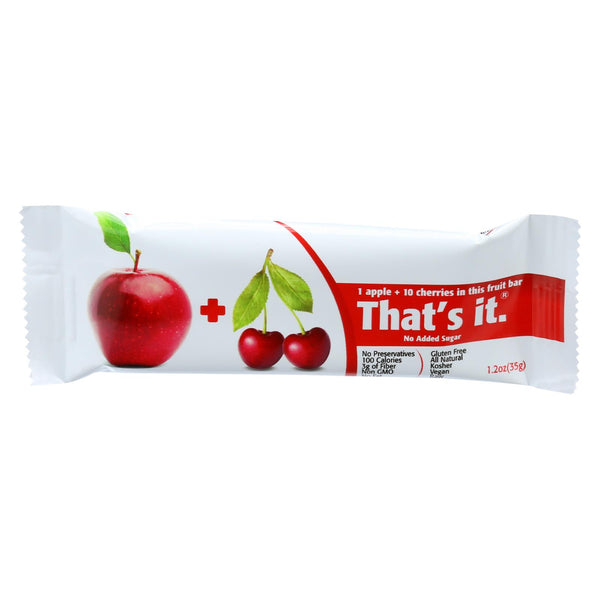 That's It Fruit Bar - Apple and Cherry - Case of 12 - 1.2 Ounce