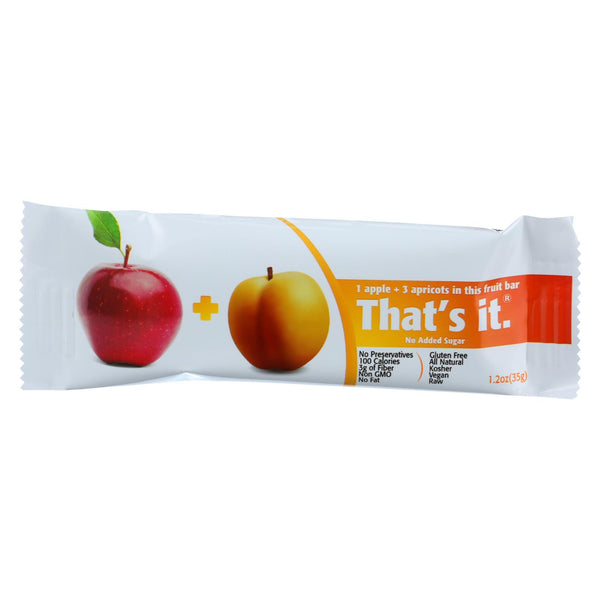 That's It Fruit Bar - Apple and Apricot - Case of 12 - 1.2 Ounce