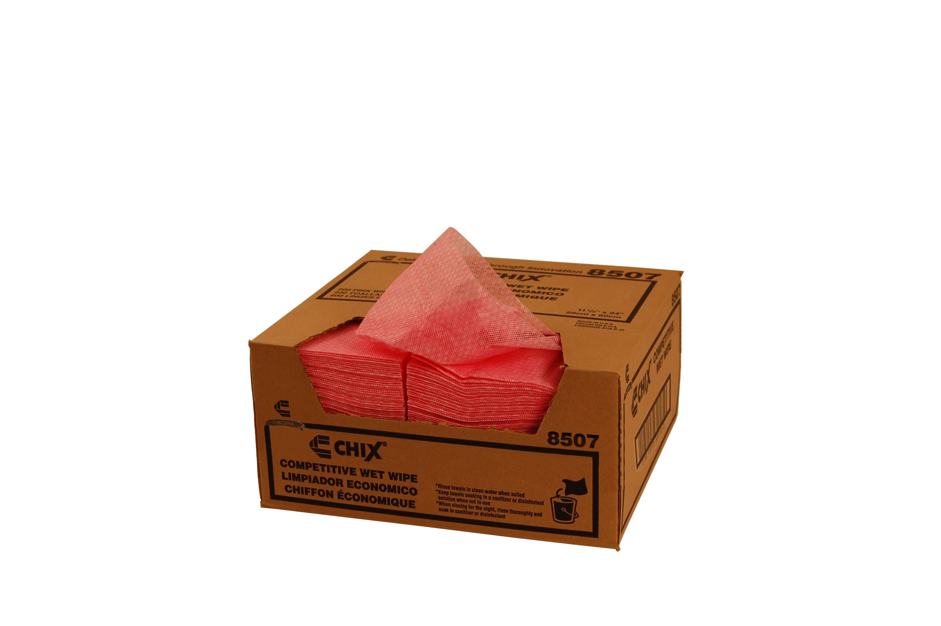 Chicopee Chix Competitive Wet Wipe Light Duty Pink Diamond 5"x4" 1 Count Packs - 200 Per Case.