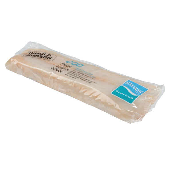 Atlantic Cod Cello Fillets Kosher Msc 5 Pound Each - 10 Per Case.