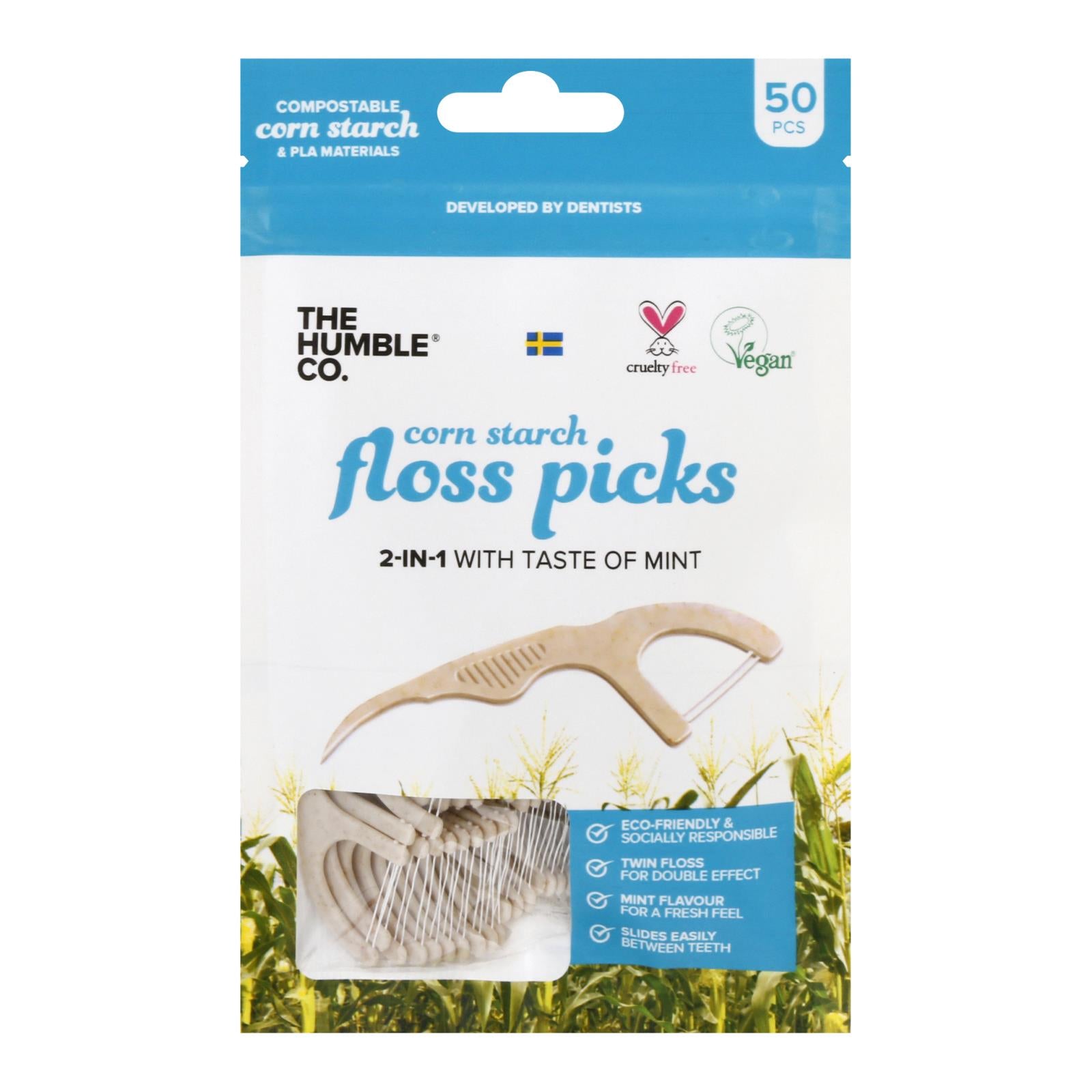 Humble Co - Floss Pks Mint Ecofriendly - Case of 4-50 Count