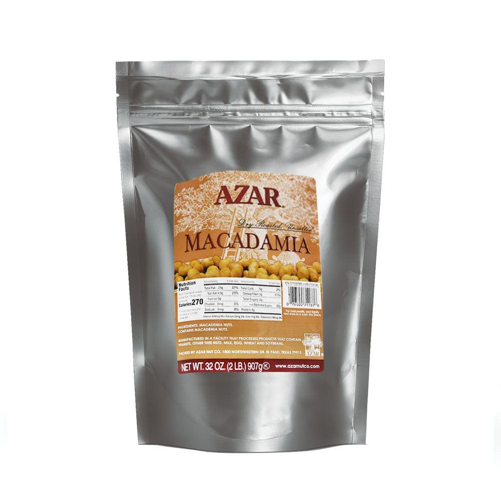 Az Macadamias Dr Uns Bag 2 Pound Each - 3 Per Case.