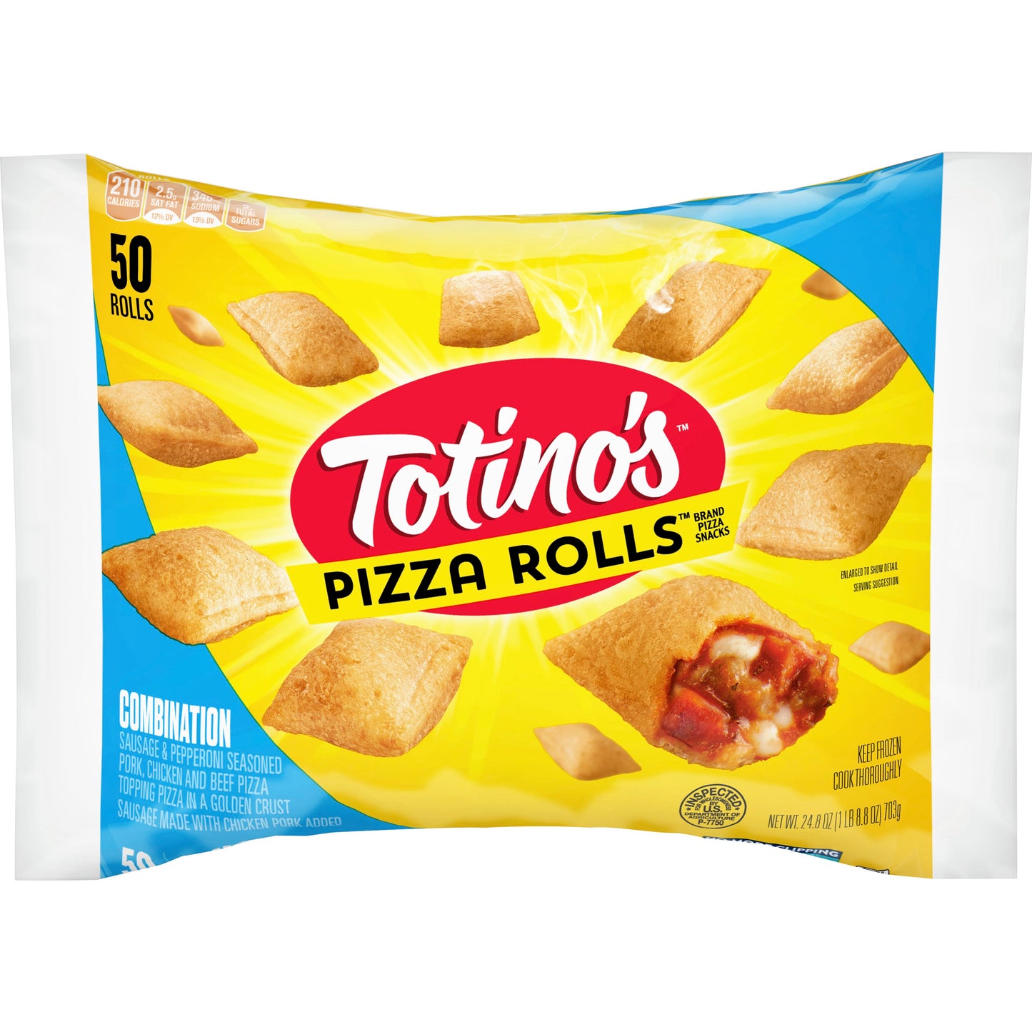 Totino's™ Frozen Hot Snacks Pizza Rolls™ Combo 24.8 Ounce Size - 9 Per Case.