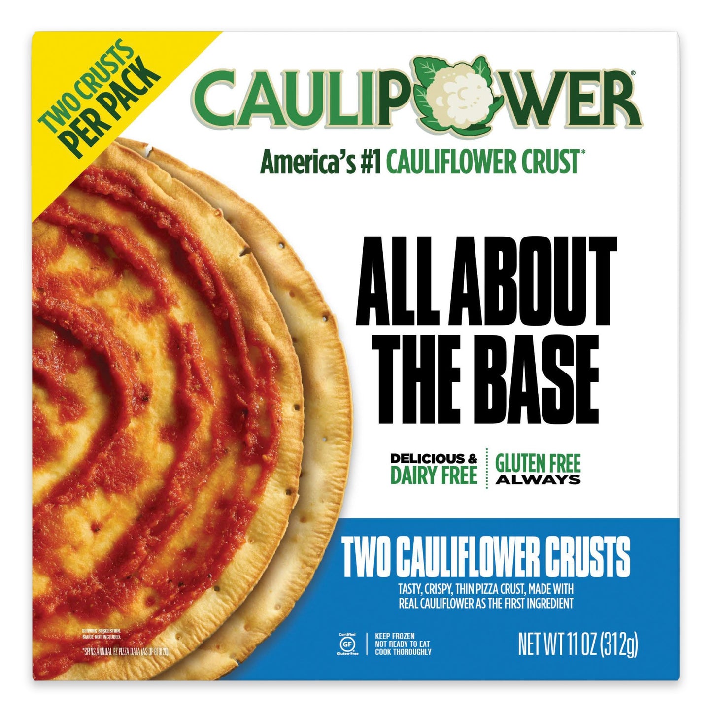 Caulipower Cauliflower Pizza Crust 10" 11 Ounce Size - 8 Per Case.