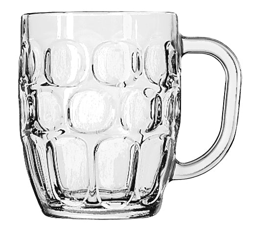 Glass Beer Mug Stein Dimple Clear 1 Each - 24 Per Case.