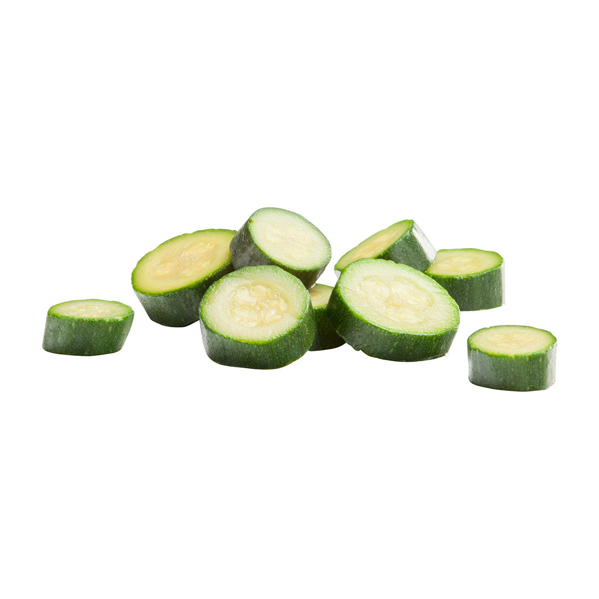 Simplot Simple Goodness Classic Vegetables Smooth Sliced Zucchini 2 Pound Each - 12 Per Case.