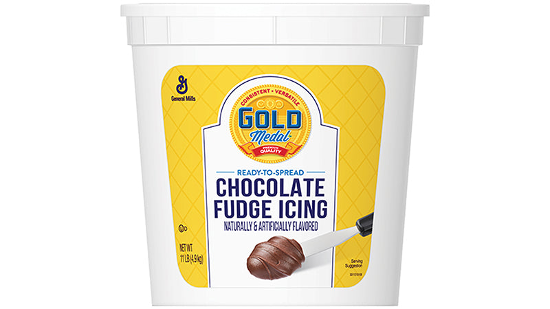 Gold Medal™ Icing Ready To Spread Chocolate Fudge 11 Pound Each - 2 Per Case.