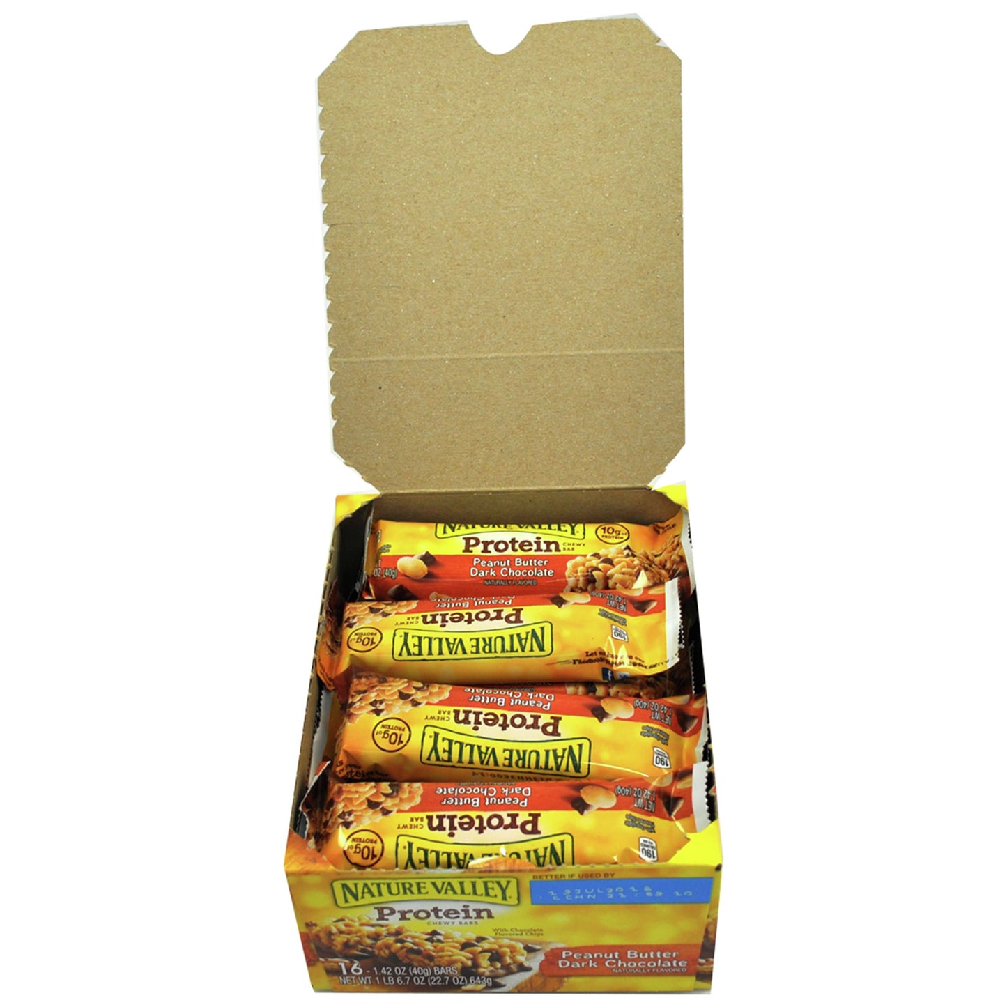 Nature Valley™ Protein Chewy Granola Barspeanut Butter Dark Chocolate 22.7 Ounce Size - 8 Per Case.