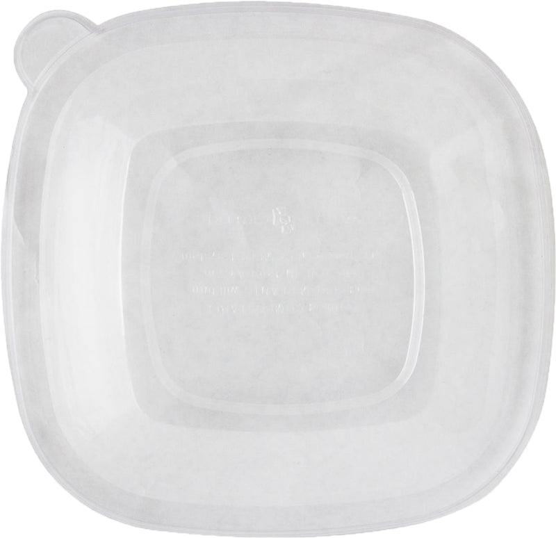 Square Bowl Lids Ingeo Compostable 50 Each - 4 Per Case.