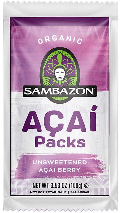 Sambazon Unsweetened Acai, 0.88 Pounds - 10 Per Case.