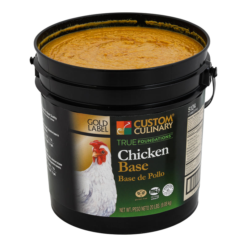 Base Chicken No Msg Added Gluten Free Clean Label 20 Pound Each - 1 Per Case.