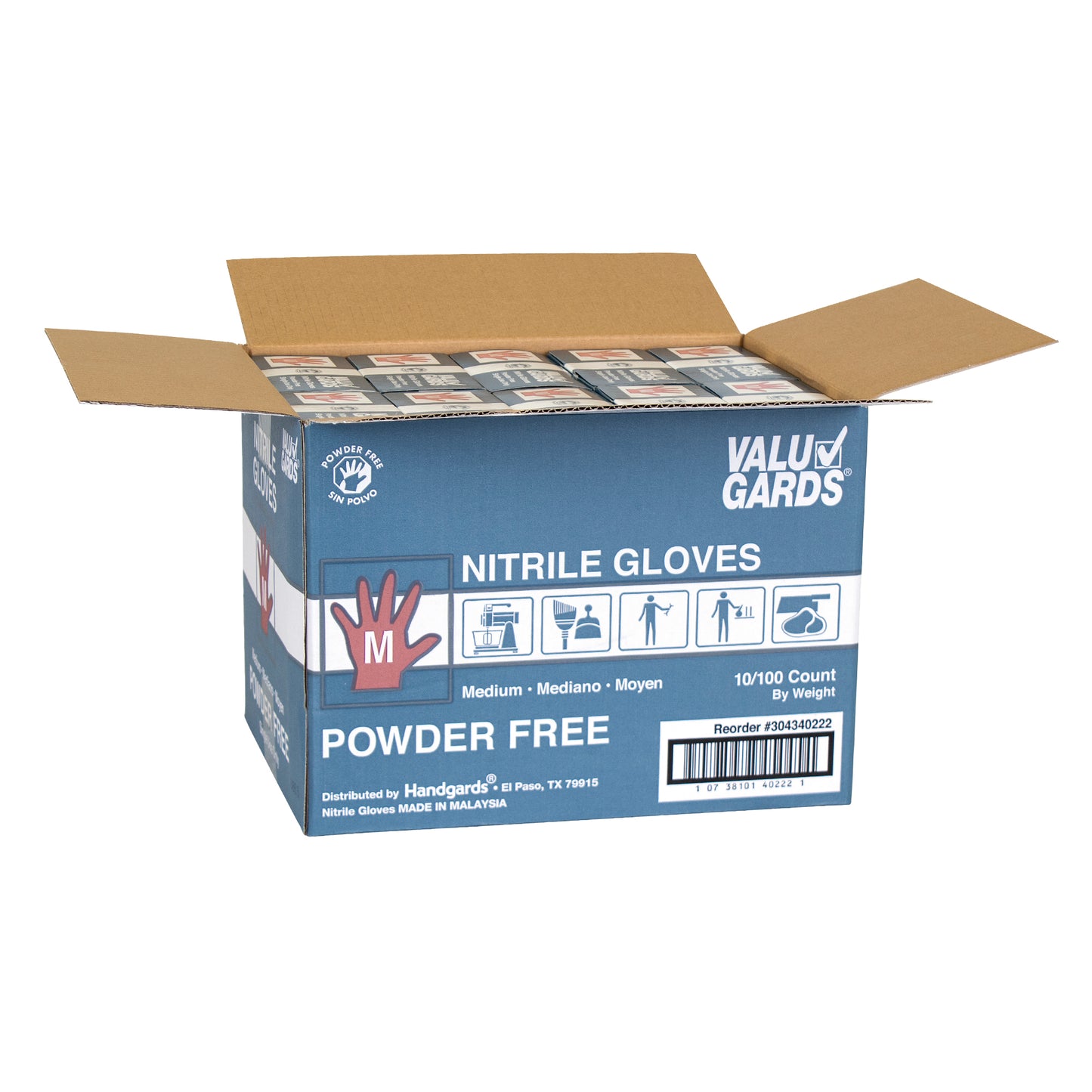 Glove White Nitrile Powder Free Medium 100 Each - 1000 Per Case.