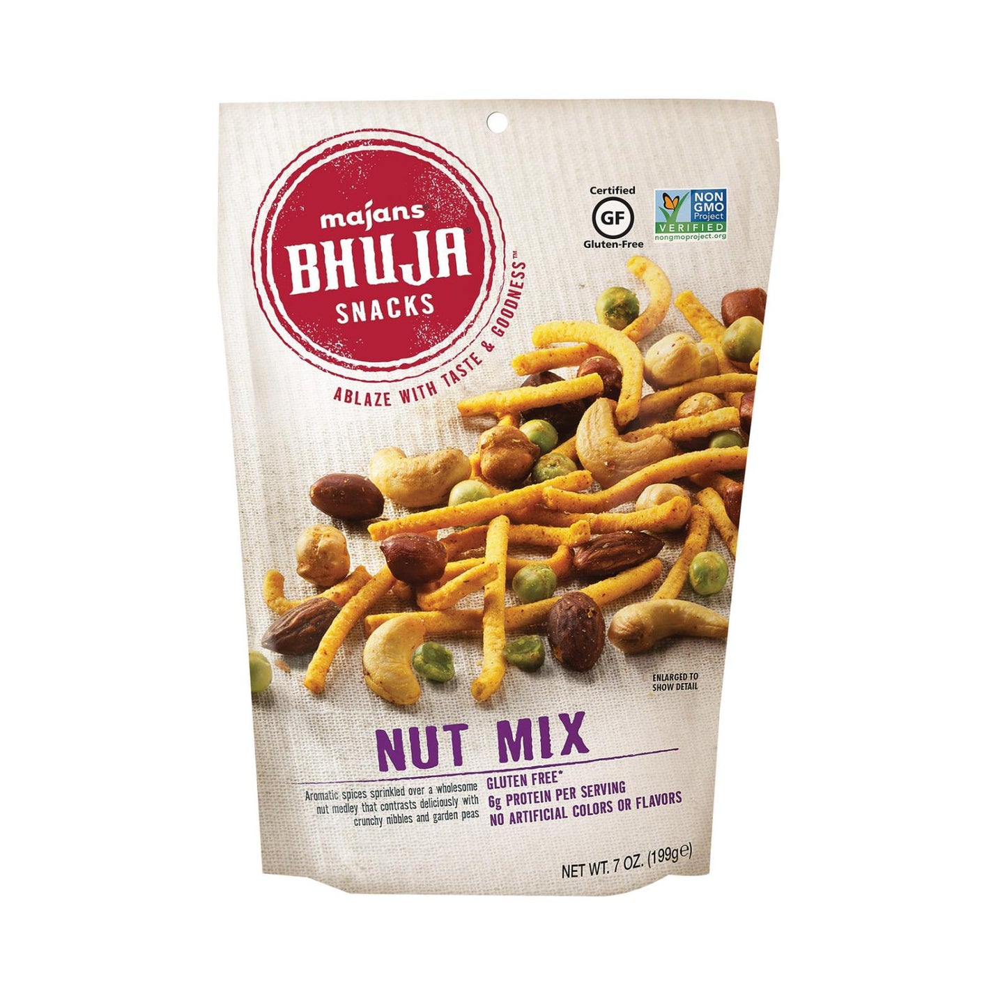 Bhuja Snacks - Nut Mix - Case of 6 - 7 Ounce.