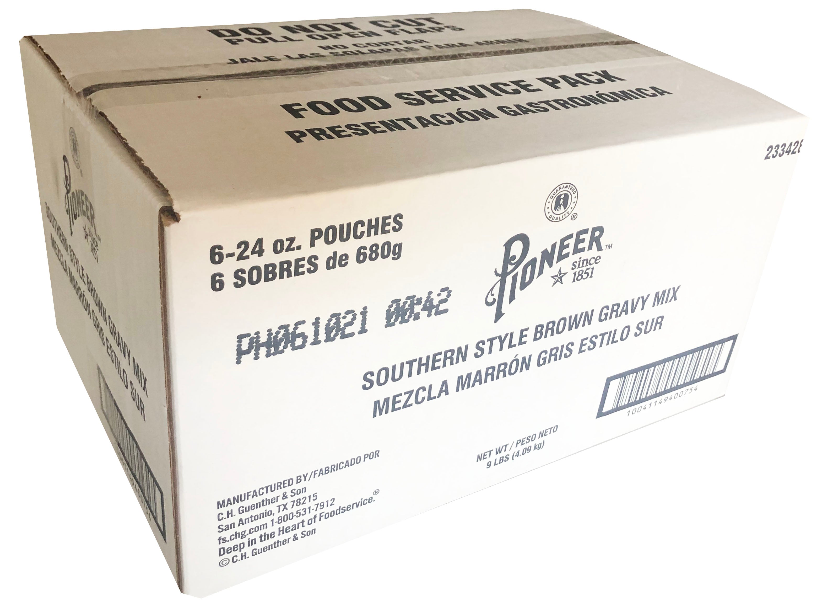 Pioneer Southern Style Brown Gravy Mix 24 Ounce Size - 6 Per Case.