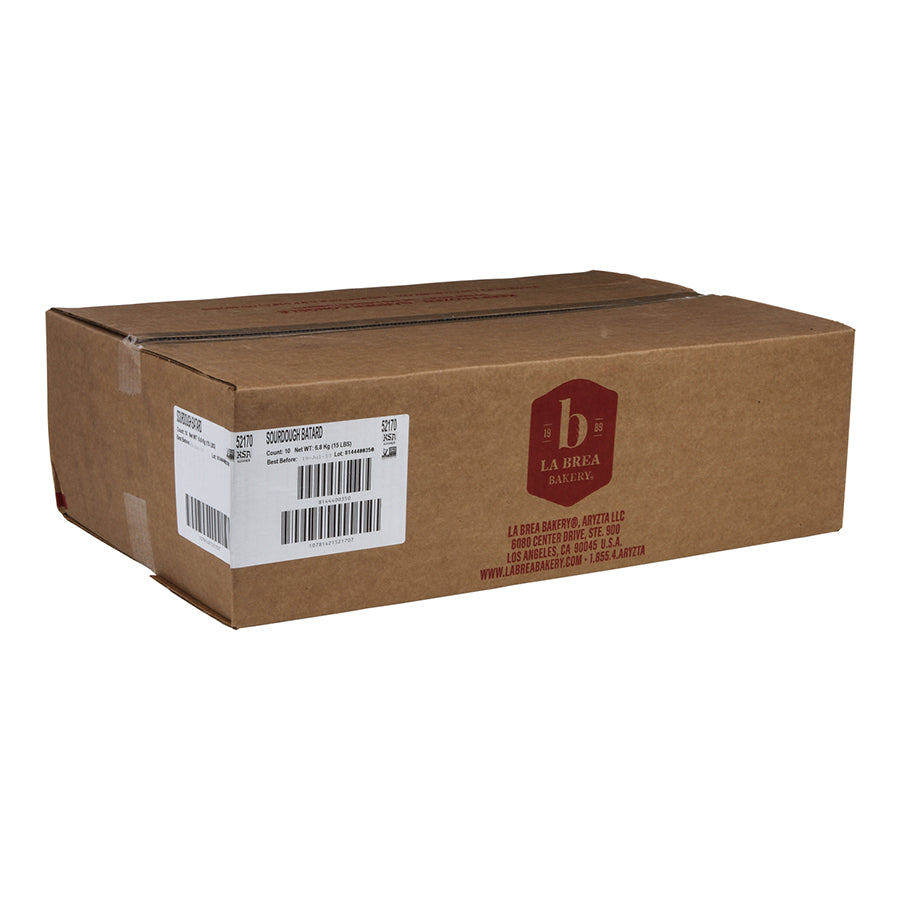 Bread Sourdough Batard Parbaked Frozen Retail 24 Ounce Size - 10 Per Case.