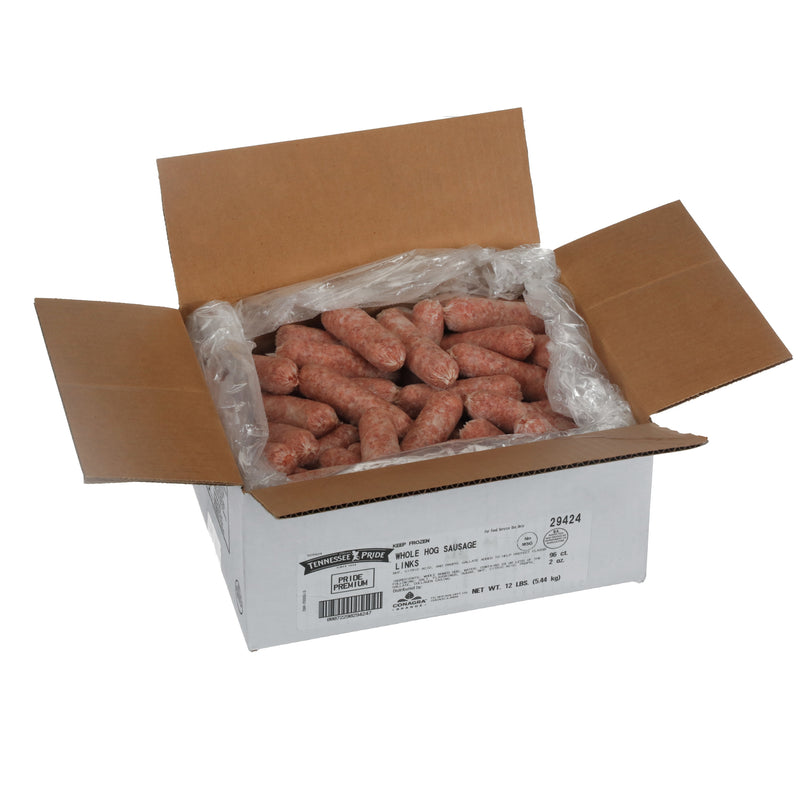 Odoms Tennessee Pride Whole Hog Fresh Sausagelinks 2 Ounce Size - 96 Per Case.