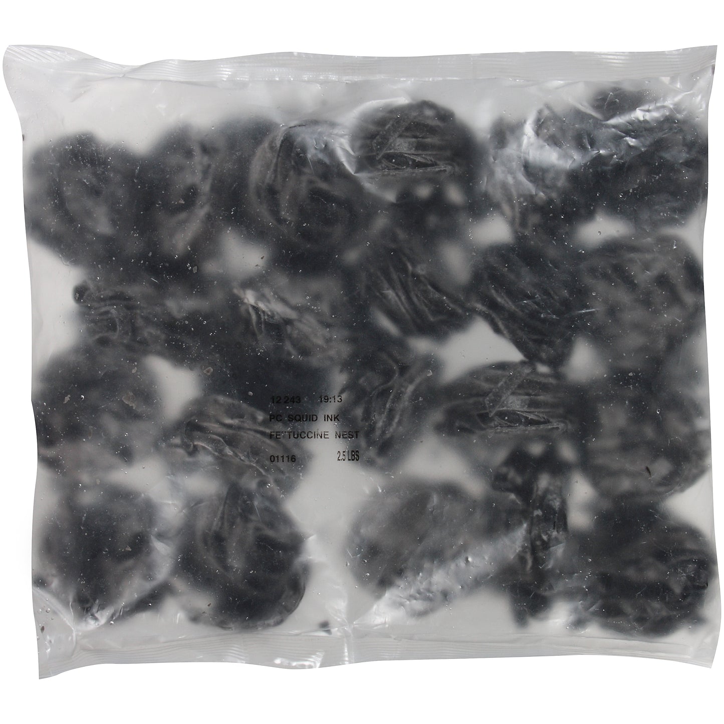 Joseph's Gourmet Pasta Squid Ink Fettucini Nests 2.5 Pound Each - 6 Per Case.