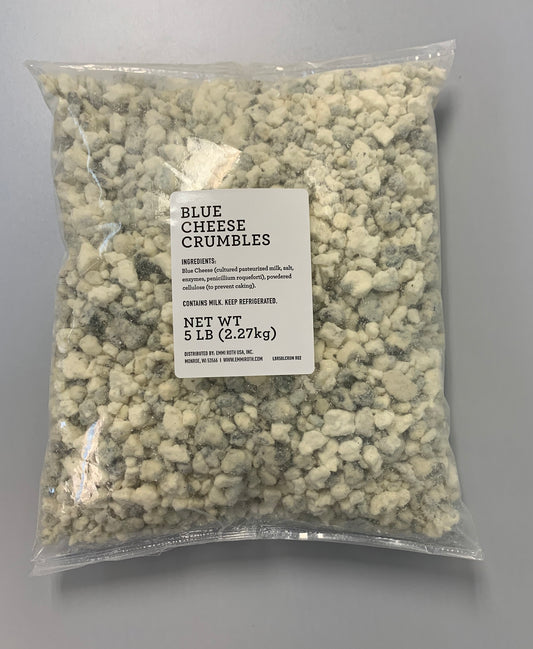 Roth Blue Cheese Crumbles 5 Pound Each - 4 Per Case.