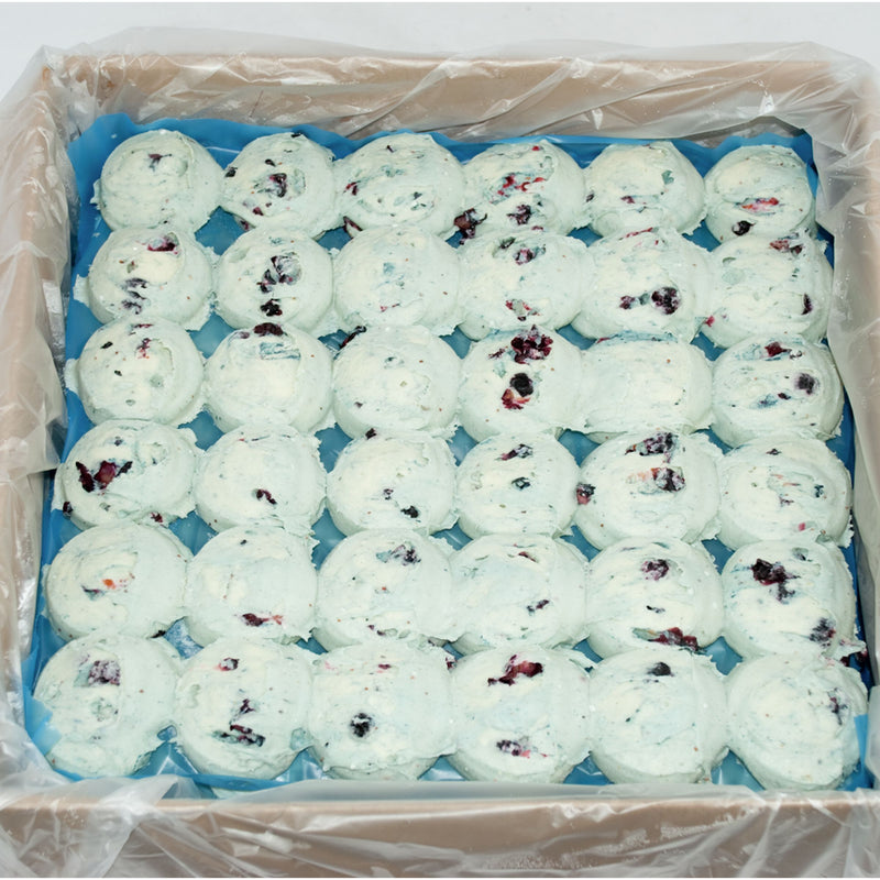 Pillsbury™ Place & Bake™ Frozen Muffindough Puck Blueberry 20.25 Pound Each - 1 Per Case.