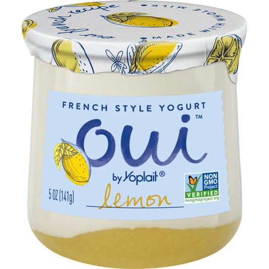 Oui™ By Yoplait® French Style Yogurt Lemon 5 Ounce Size - 8 Per Case.