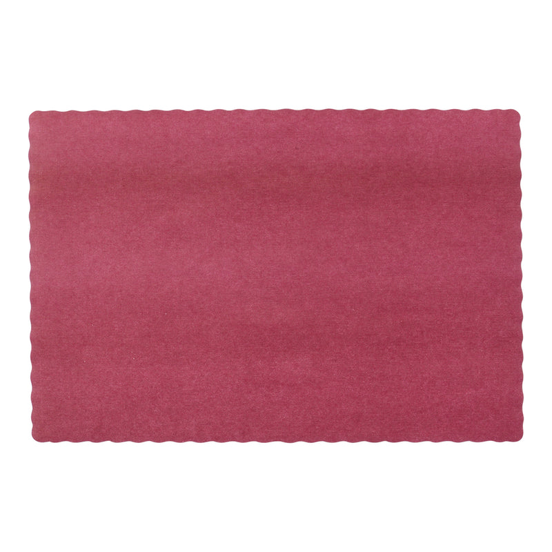 Placemat Solid Econo Scal Burgandy 1000 Each - 1 Per Case.