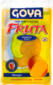 Goya Pure & Natural Mango Pulp 14 Ounce Size - 12 Per Case.