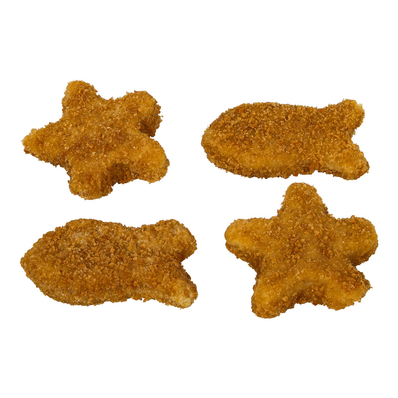 Oven Ready Whole Grain Breaded Fish &star Shaped Fish Nuggets 5 Pound Each - 2 Per Case.